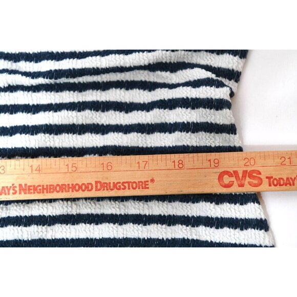 Anthropologie Eva Franco Textured Blue Stripe Sleeveless Top Bow Detail Size S - Picture 11 of 11